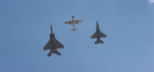 Three Aircraft in Flight at MacDill AirFest in Tampa, Florida (Hollis Pictures)